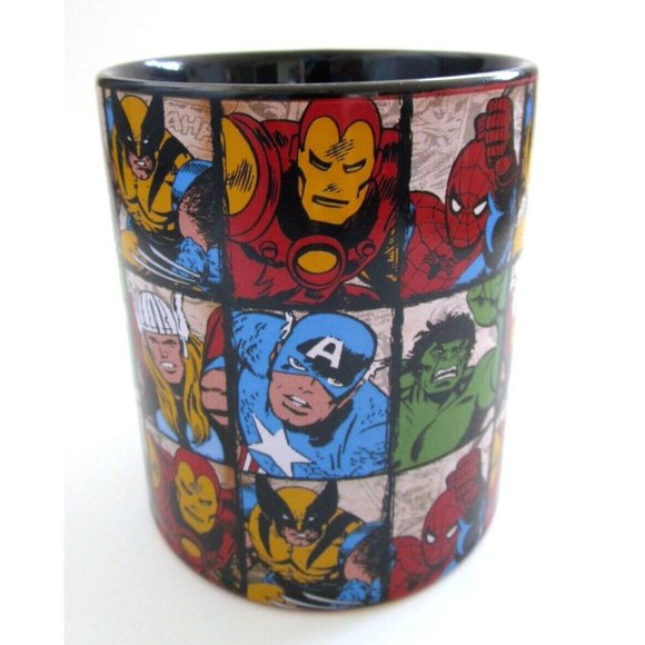 Marvel Comics Red/Black Coffee Mug - Avengers/Super Heroes - 2010 Official 14oz - Picture 2 of 8